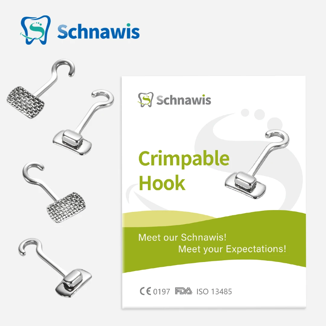 10Pcs/Pack Orthodontic Composite Crimpable Hook Left Right Dental Bondable Sliding Ball Hooks Long Curved Hook Fixed on ArchWire
10Pcs/Pack Orthodontic Composite Crimpable Hook Left Right Dental Bondable Sliding Ball Hooks Long Curved Hook Fixed on ArchWire