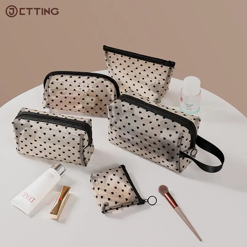 1PCS Heart Women Men Necessary Cosmetic Bag Transparent Travel Organizer Fashion Small Large Mesh Toiletry Bags Makeup Pouch
1PCS Heart Women Men Necessary Cosmetic Bag Transparent Travel Organizer Fashion Small Large Mesh Toiletry Bags Makeup Pouch