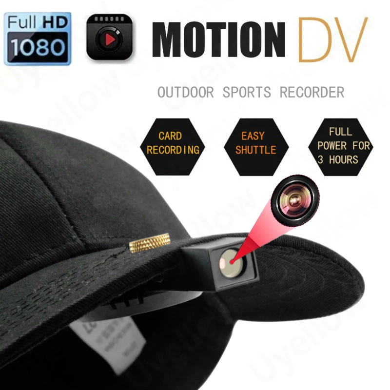 

Action Camera 1080P HD Baseball Hat Cap Cam for Riding Fishing Sport DV DVR Mini Camcorders One-click Recording Video Recorder