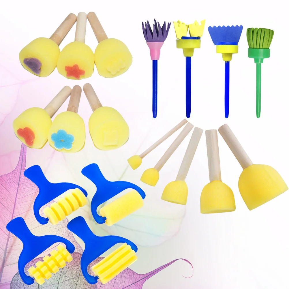 19 PCS Kits Kids Rubbing Sponge Sponge Brush Fun Painting Drawing Tool Bamboo Kids Craft Kit Student
19 PCS Kits Kids Rubbing Sponge Sponge Brush Fun Painting Drawing Tool Bamboo Kids Craft Kit Student