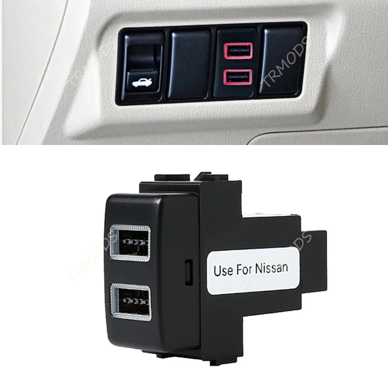 Car Quick Charger Dual USB Fast charging Interface Socket 12V/24V For Nissan Patrol Y61 Y62 X-Trail SUNNY Sylphy Qashqai 08-15
Car Quick Charger Dual USB Fast charging Interface Socket 12V/24V For Nissan Patrol Y61 Y62 X-Trail SUNNY Sylphy Qashqai 08-15
