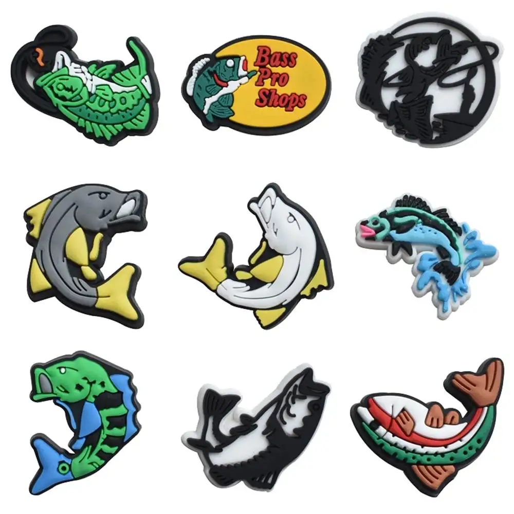 Wholesale 1pcs PVC Shoe Accessories for Crocs Charms Fishing Sport Women Sandals Buckle Kids Pins Decoration Jeans X-mas Gift
Wholesale 1pcs PVC Shoe Accessories for Crocs Charms Fishing Sport Women Sandals Buckle Kids Pins Decoration Jeans X-mas Gift