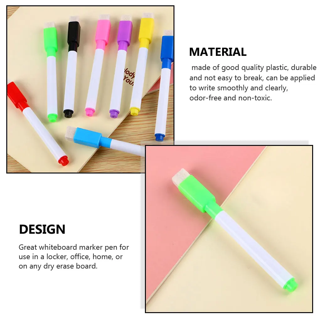 

Students Whiteboard Drawing Pen Chalkboard Smooth Writing Erasable Markers Anti-smudge Pencil Home Handwriting Red Black