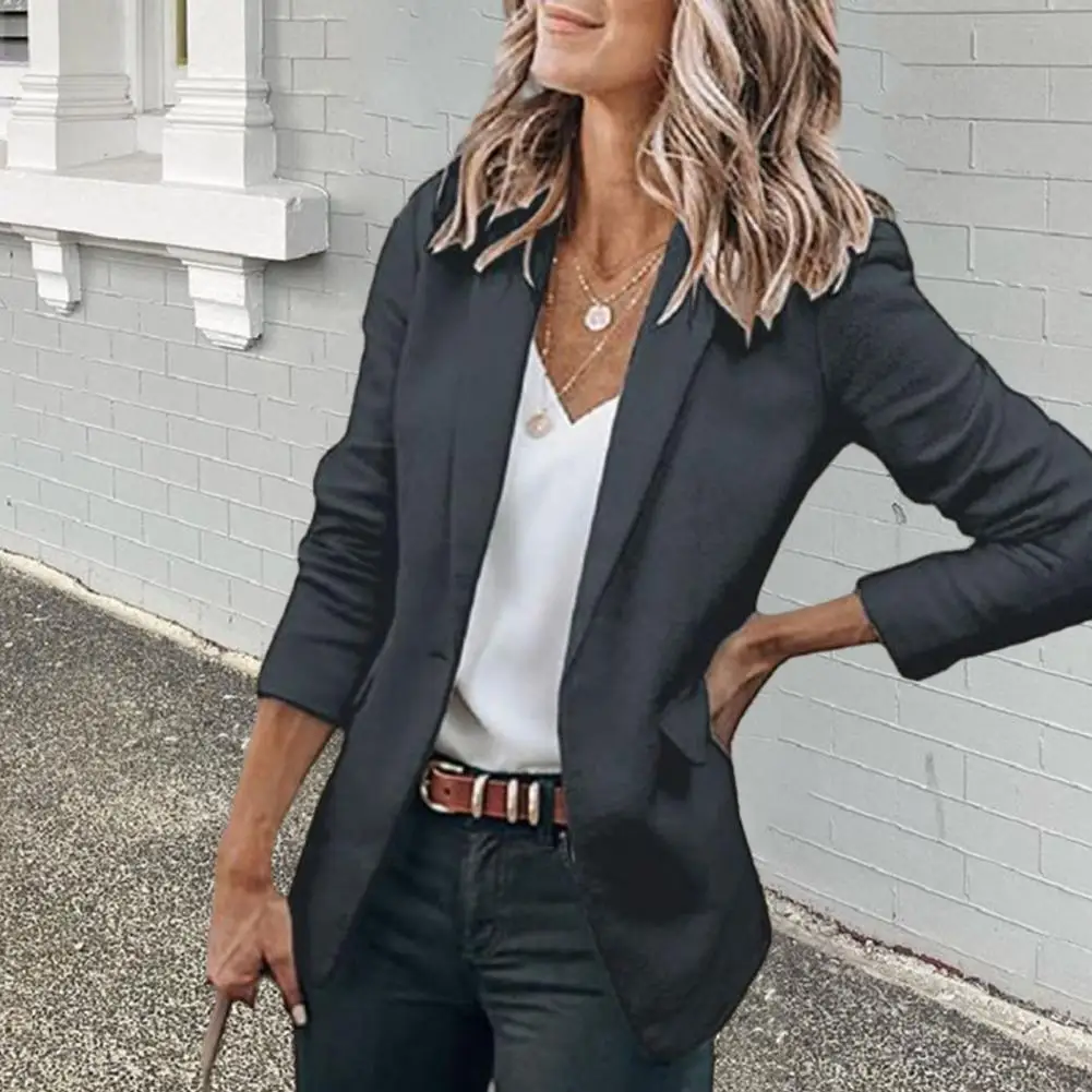 Women Splicing Coat Elegant Women's Single Button Office Slim Fit Long Sleeve Solid Color for Business Commute Style Women
Women Splicing Coat Elegant Women's Single Button Office Slim Fit Long Sleeve Solid Color for Business Commute Style Women