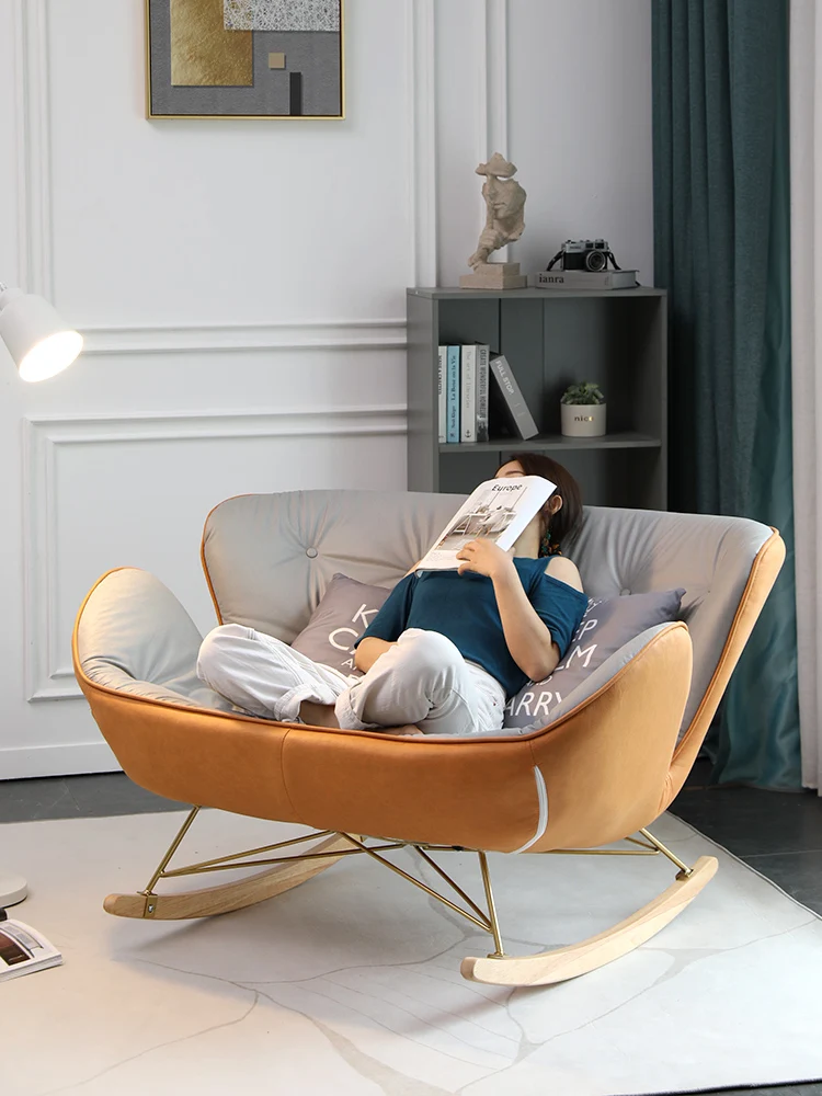 Nordic Rocking Chair Recliner Adult Double Rocking Chair Light Luxury Living Room Home Lazy Sofa Balcony Leisure Chair
Nordic Rocking Chair Recliner Adult Double Rocking Chair Light Luxury Living Room Home Lazy Sofa Balcony Leisure Chair