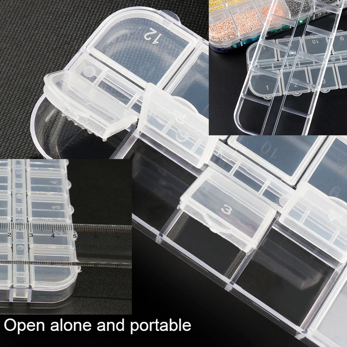 12 Grid Transparent Storage Box Container For Rhinestone Diamond -Grid Transparent Jewelry Box Nails Accessories and Tools J&*21
12 Grid Transparent Storage Box Container For Rhinestone Diamond -Grid Transparent Jewelry Box Nails Accessories and Tools J&*21