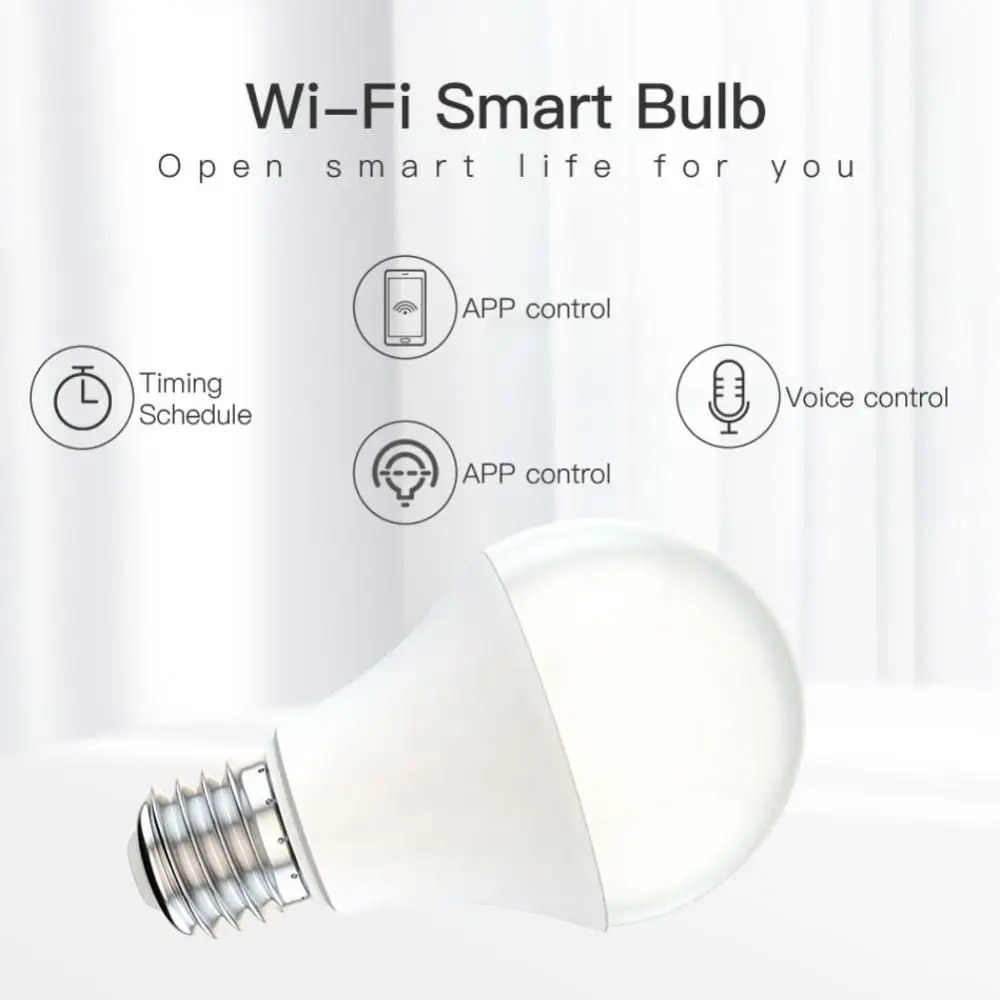 Умная лампа с таймером, 2/3/5 шт., 9 Вт, Wi-Fi, E27, E26, B22, светодиодная лампа с голосовым управлением, работает с Alexa Google Home
Умная лампа с таймером, 2/3/5 шт., 9 Вт, Wi-Fi, E27, E26, B22, светодиодная лампа с голосовым управлением, работает с Alexa Google Home
