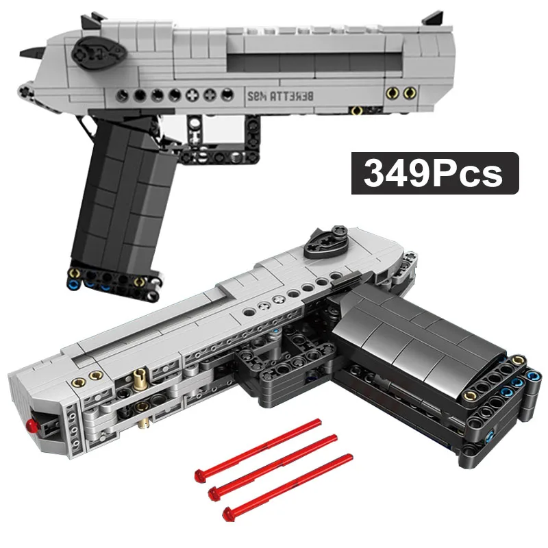 Military WW2 349Pcs Beretta M92 Pistol Gun Model Building Blocks Army Weapons Can Shoot Bullet Bricks MOC Toys Kids Adult Gifts
Military WW2 349Pcs Beretta M92 Pistol Gun Model Building Blocks Army Weapons Can Shoot Bullet Bricks MOC Toys Kids Adult Gifts