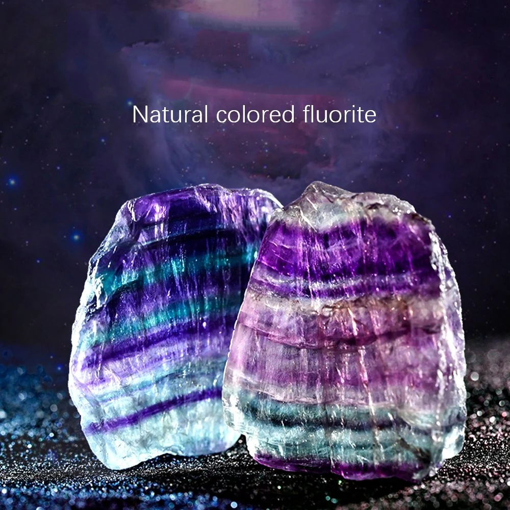 

1Pcs Natural Colorful Fluorite Ore Specimen Mineral Crystal Rock Science Popularization Teaching Children's Gift Fish Tank Decor