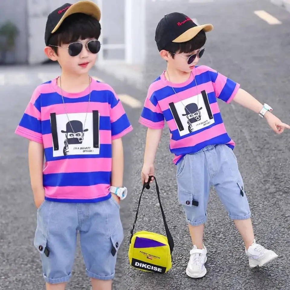 2023 Summer Baby Boys Clothes Suit Stripe Cotton T-shirt+Jeans Pant 2PCS Set Infant Newborn Clothing 3 4 5 6 7 8 9 10 11 12 Yrs
2023 Summer Baby Boys Clothes Suit Stripe Cotton T-shirt+Jeans Pant 2PCS Set Infant Newborn Clothing 3 4 5 6 7 8 9 10 11 12 Yrs