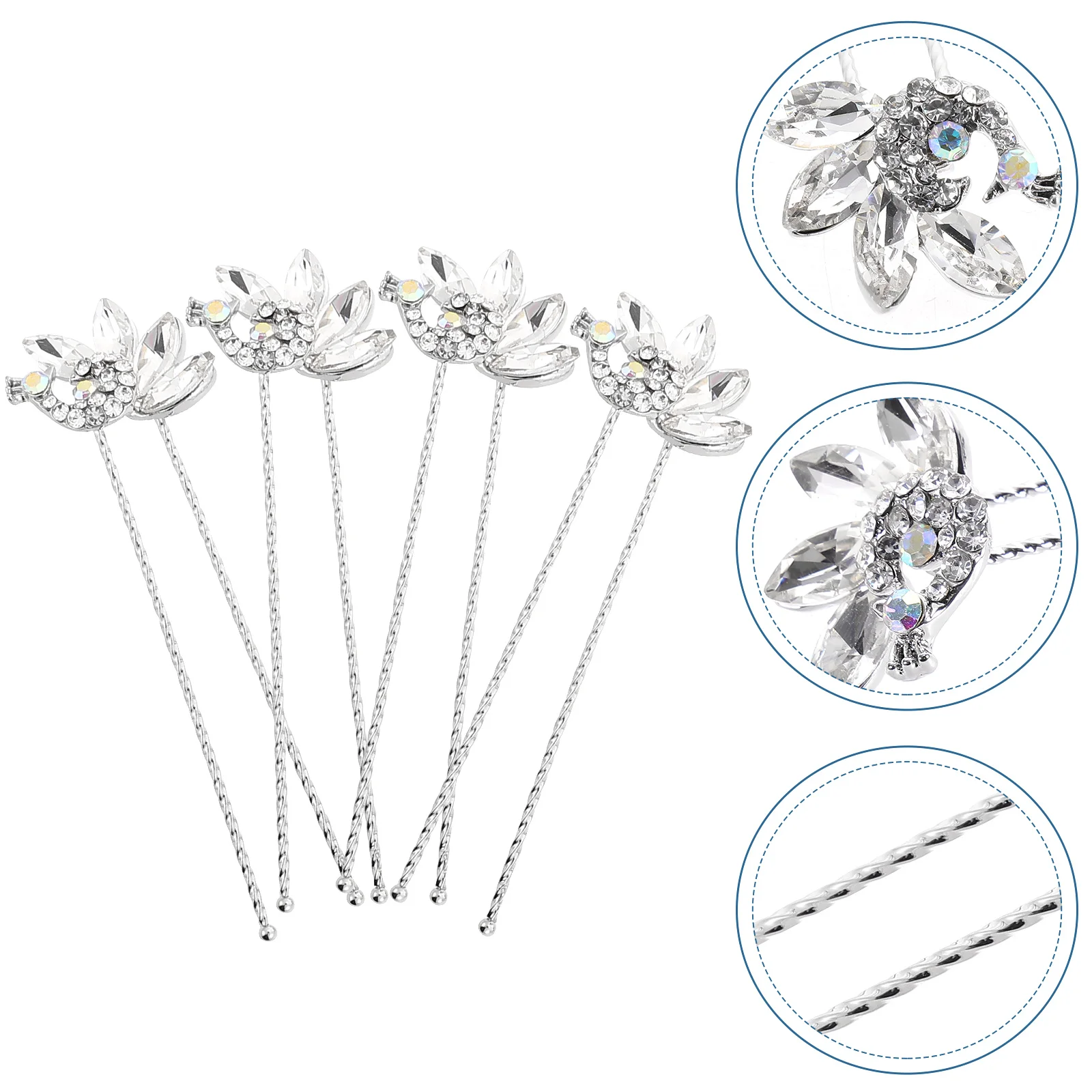 4 Pcs Bridal Hair Accessories Wedding Hairpins Bride U-clip Women White Decorative
4 Pcs Bridal Hair Accessories Wedding Hairpins Bride U-clip Women White Decorative