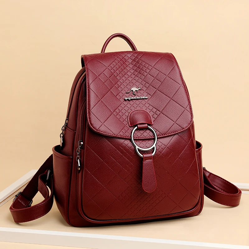 2022 New Women Large Capacity Backpack Purses High Quality Leather Female Vintage School Bag Outdoor Travel Shoulder Handbag Sac
2022 New Women Large Capacity Backpack Purses High Quality Leather Female Vintage School Bag Outdoor Travel Shoulder Handbag Sac