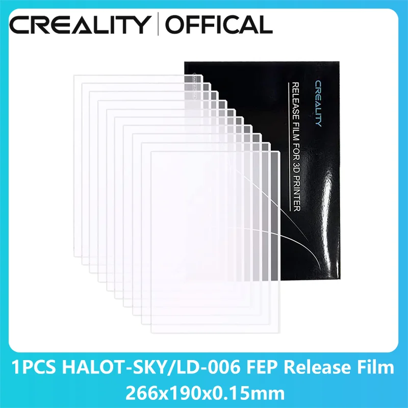 Creality Official 3D Printer Parts HALOT-SKY/LD-006 FEP Release Film 1 PCS 266×190×0.15mm Heat Resistance for HALOT-SKY/LD-006
Creality Official 3D Printer Parts HALOT-SKY/LD-006 FEP Release Film 1 PCS 266×190×0.15mm Heat Resistance for HALOT-SKY/LD-006
