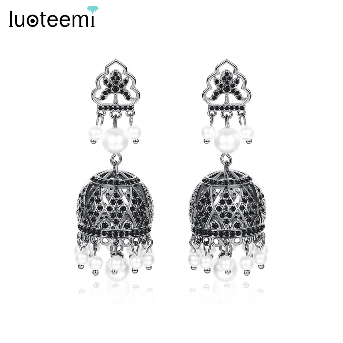 LUOTEEMI Pakistan Bohemia Style Luxury Drop Earrings for Women Wedding Party White Pearls Gold Black Color Fashion Jewelry Gifts
LUOTEEMI Pakistan Bohemia Style Luxury Drop Earrings for Women Wedding Party White Pearls Gold Black Color Fashion Jewelry Gifts