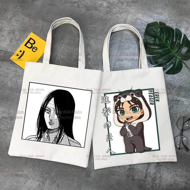 Anime AOT Season Final Attack on Titan Eren Jaeger Funny Shopping Bag Graphic Tote Harajuku Women Canvas Shoulder Bag Eco Bag
Anime AOT Season Final Attack on Titan Eren Jaeger Funny Shopping Bag Graphic Tote Harajuku Women Canvas Shoulder Bag Eco Bag