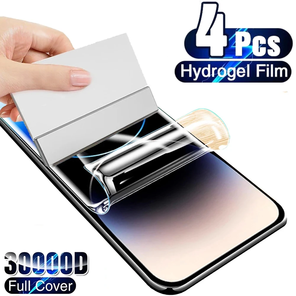4Pcs Full Cover Hydrogel Film For iPhone 14 11 12 13 Pro Max 12 Mini 6s 7 8 14 Plus XS XR XS Max Screen Protector Soft Film
4Pcs Full Cover Hydrogel Film For iPhone 14 11 12 13 Pro Max 12 Mini 6s 7 8 14 Plus XS XR XS Max Screen Protector Soft Film