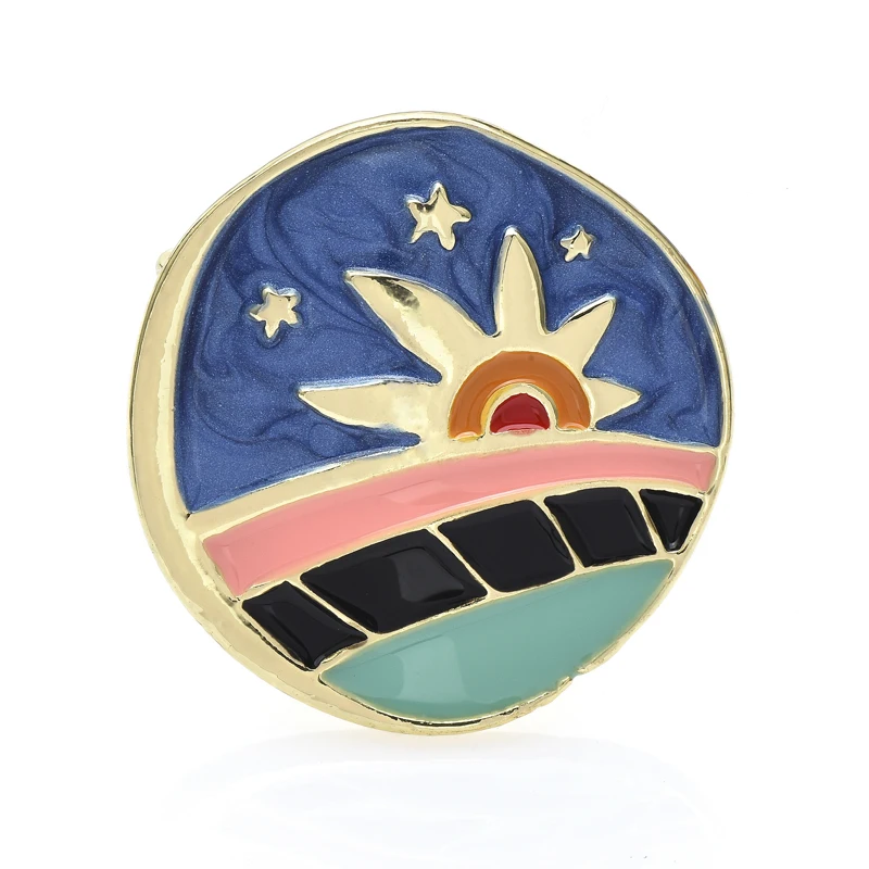 Wuli&baby Famous Picture Brooches For Women Enamel Round Badge Brooch Pins Gifts 
Wuli&baby Famous Picture Brooches For Women Enamel Round Badge Brooch Pins Gifts