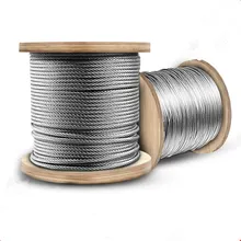 Diameter 0.5-8mm 304# Stainless Steel Wire Rope Soft Cable Fishing Clothesline Lifting Rustproof Line 2/5/20/50/100Meters
