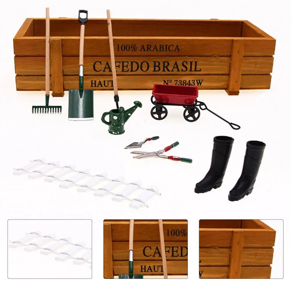 9Pcs/Set Dollhouse Simulation Gardening Accessories Comfortable Hand Feeling 1:12 Ratio Dollhouse Gardening Tool Kit for Decor
9Pcs/Set Dollhouse Simulation Gardening Accessories Comfortable Hand Feeling 1:12 Ratio Dollhouse Gardening Tool Kit for Decor