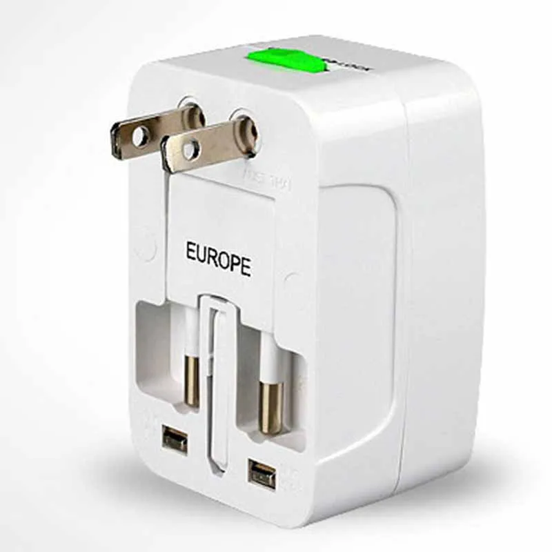 

3* 2 USB Charging Universal Travel Adapter All-in-one International World Travel AC Power Converter Plug Adaptor Socket Eu