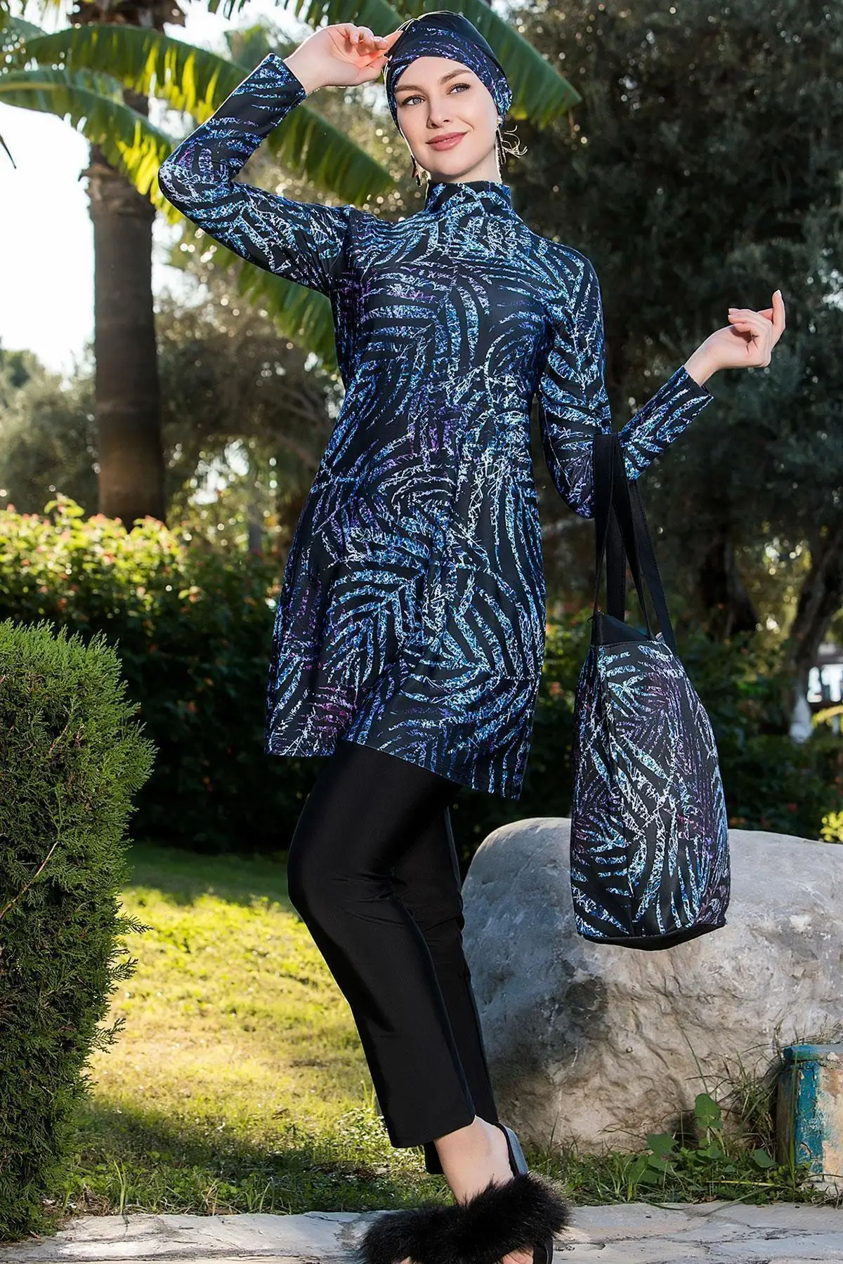 Мусульманский купальник из Буркини с длинным рукавом, скромная летняя одежда, хиджаб, спортивный купальник, мусульманские купальники с пол...
Мусульманский купальник из Буркини с длинным рукавом, скромная летняя одежда, хиджаб, спортивный купальник, мусульманские купальники с пол...