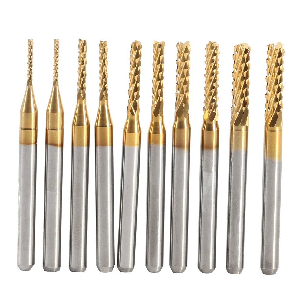 10pcs Titanium Coated End Mill Cemented Carbide CNC Milling Cutters Tools 1.0-3.0mm End Mill End Mill End Mill End Mill
10pcs Titanium Coated End Mill Cemented Carbide CNC Milling Cutters Tools 1.0-3.0mm End Mill End Mill End Mill End Mill