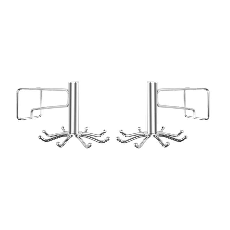 2 PCS 360 Degrees Rotating Wall Hook Waterproof Self Adhesive Hooks 8-Claw Storage Hooks For Kitchen Bathroom
2 PCS 360 Degrees Rotating Wall Hook Waterproof Self Adhesive Hooks 8-Claw Storage Hooks For Kitchen Bathroom