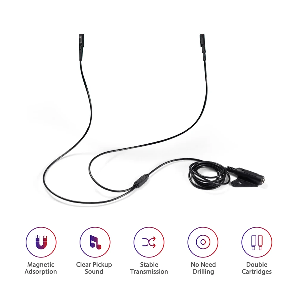 Hluru Magnetic Piezo Pickup Universal No Drilling Double Cartridges Pick-up 1.8m Wiring 6.5mm Audio Interface for Thumb Piano
Hluru Magnetic Piezo Pickup Universal No Drilling Double Cartridges Pick-up 1.8m Wiring 6.5mm Audio Interface for Thumb Piano