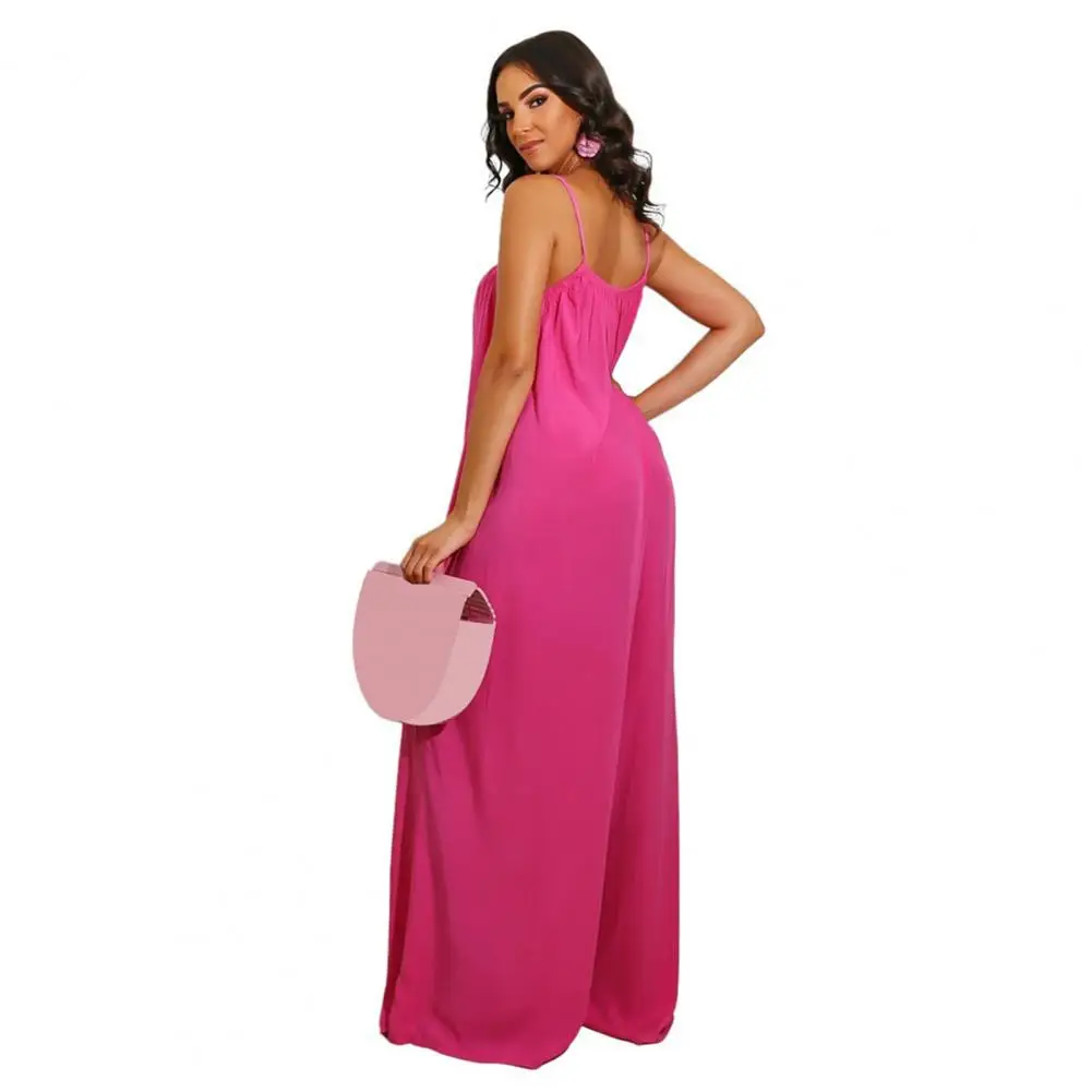 Women Prom Jumpsuit Stylish Women's Backless Sleeveless Jumpsuit Wide Leg Pleated Design Oversized Fit for Vacation Wide-leg
Women Prom Jumpsuit Stylish Women's Backless Sleeveless Jumpsuit Wide Leg Pleated Design Oversized Fit for Vacation Wide-leg