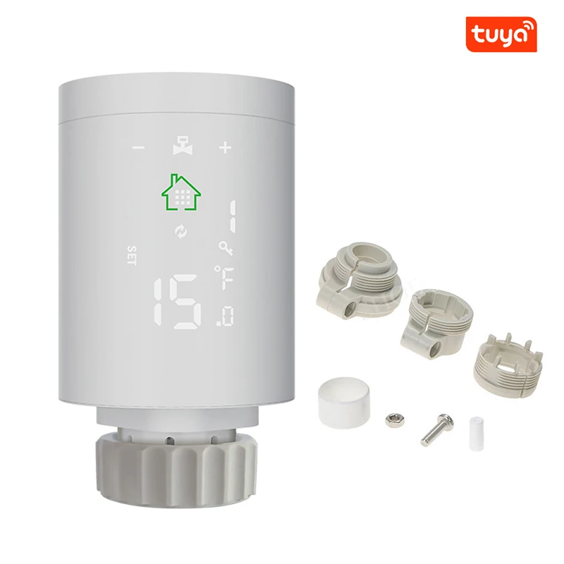 ZigBee Wifi Smart TRV Radiator Actuator Thermostatic Radiator Valve Tuya Temperature Controller Voice Remote Control Google Home
ZigBee Wifi Smart TRV Radiator Actuator Thermostatic Radiator Valve Tuya Temperature Controller Voice Remote Control Google Home