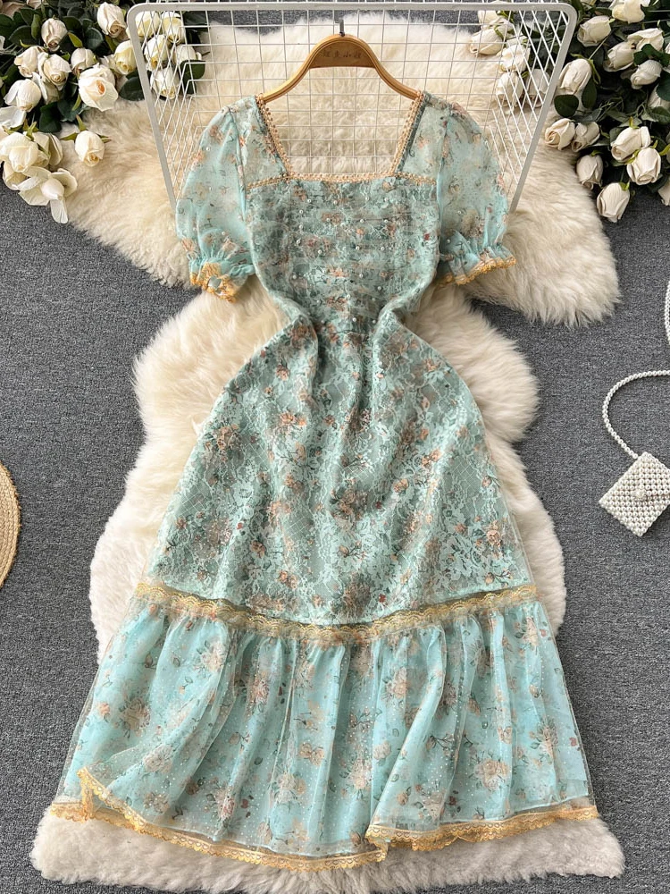 Aibeautyer New Casual Summer Floral Print Slim Short Lady Dress A Line Square Collar Chiffon Pullover Mid-Calf Women Dresses
Aibeautyer New Casual Summer Floral Print Slim Short Lady Dress A Line Square Collar Chiffon Pullover Mid-Calf Women Dresses