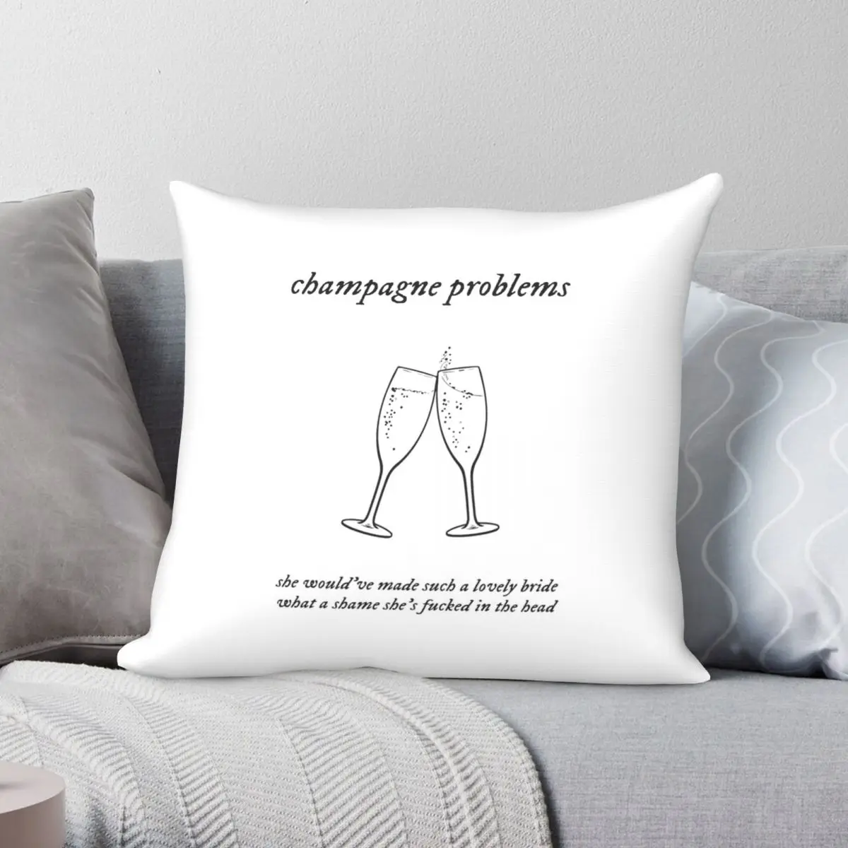 Champagne Problems Illustration Pillowcase Polyester Linen Velvet Pattern Zip Decor Room Cushion Cover
Champagne Problems Illustration Pillowcase Polyester Linen Velvet Pattern Zip Decor Room Cushion Cover