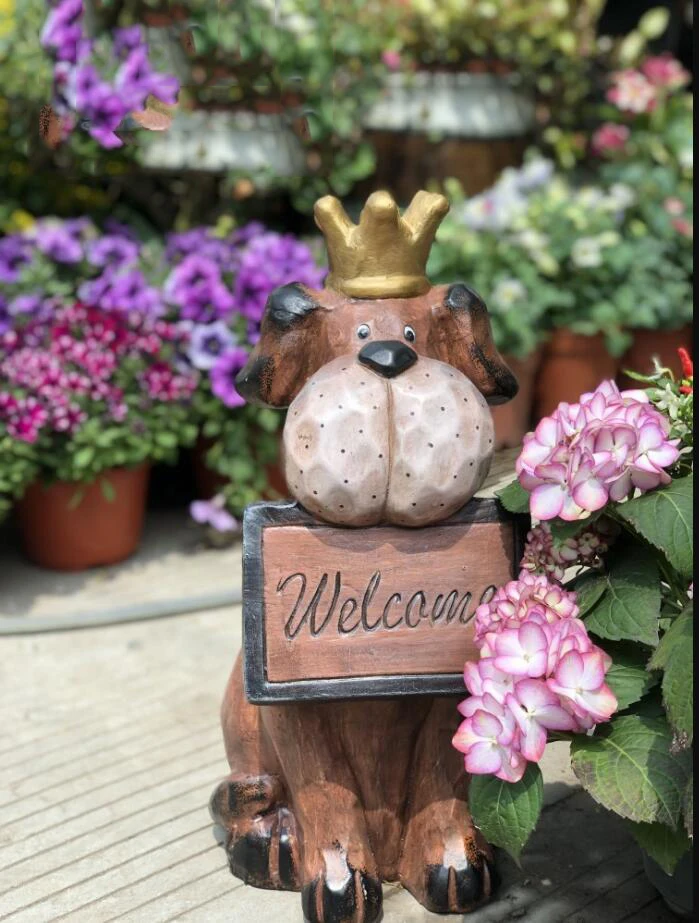 American Resin Retro Cute Welcome Dog Animal Ornaments Kindergarten Lawn Outdoor Figurines Crafts Courtyard Landscape Sculpture
American Resin Retro Cute Welcome Dog Animal Ornaments Kindergarten Lawn Outdoor Figurines Crafts Courtyard Landscape Sculpture