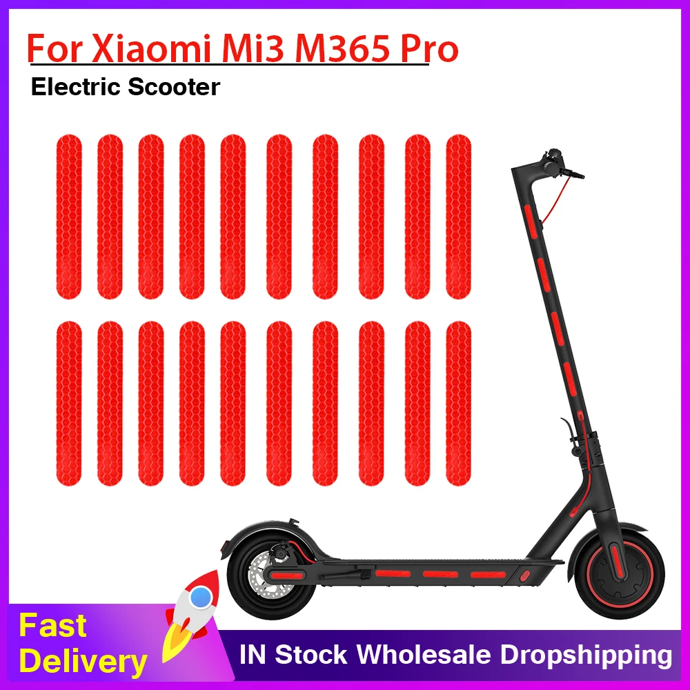 Светоотражающие наклейки из ПВХ для Xiaomi Mi3 Pro Pro2 1S M365, наклейки на электрический скутер, светоотражающие наклейки для ночной езды, наклейки на педали