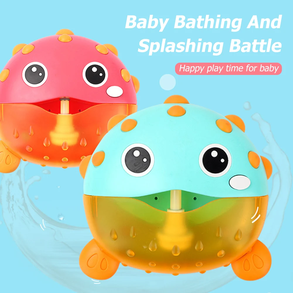 

Blowing Bubble Frog&Crabs Baby Bath Toy Bubble Maker Swimming Bathtub Soap Machine Toy for Children With Music Water Toy