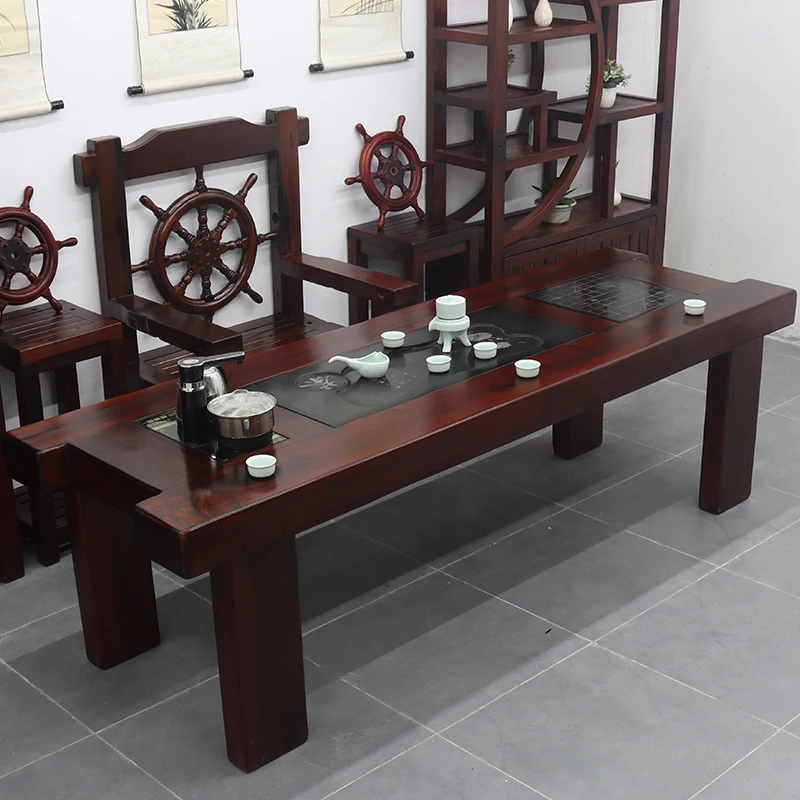 GY Old Ship Wood Table-Chair Set Furniture Solid Wood Kung Fu Tea Table Integrated Tea Table Tea Set Office Tea Table
GY Old Ship Wood Table-Chair Set Furniture Solid Wood Kung Fu Tea Table Integrated Tea Table Tea Set Office Tea Table