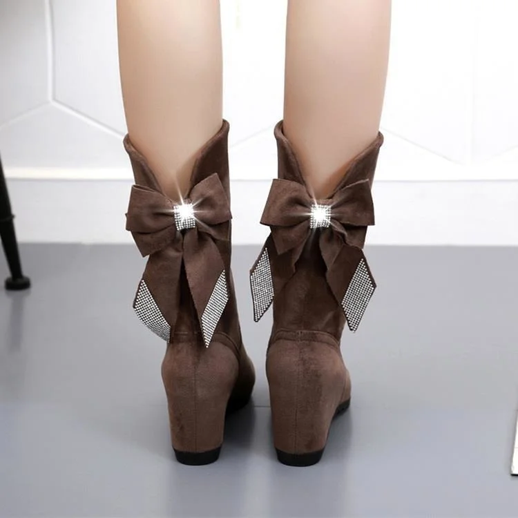 Women's Boots Middle Tube Boots Women's Autumn and Winter Korean Version Inner High Middle Heel Martin Boots Rhinestone Short 
Women's Boots Middle Tube Boots Women's Autumn and Winter Korean Version Inner High Middle Heel Martin Boots Rhinestone Short