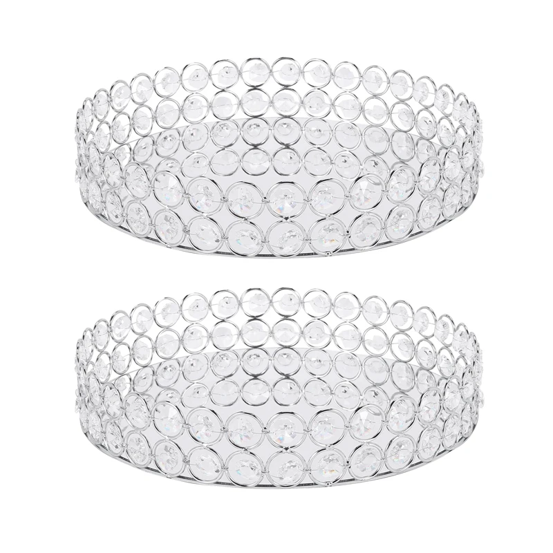 2X Silver Round Mirror Decorative Cosmetics Storage Box Tray, Wedding Home Decoration Rack 
2X Silver Round Mirror Decorative Cosmetics Storage Box Tray, Wedding Home Decoration Rack