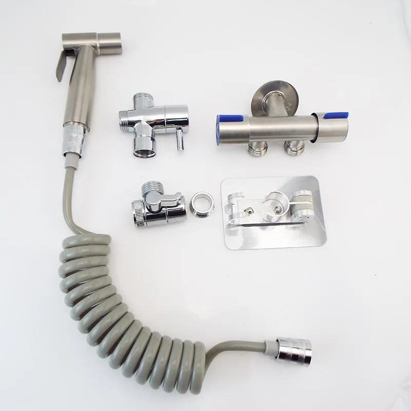 Self Cleaning Stainless Steel Toilet Bidet Sprayer Set Kit WashTools Hand Bathroom Shower Faucet Head Metal Wall Holder V27
Self Cleaning Stainless Steel Toilet Bidet Sprayer Set Kit WashTools Hand Bathroom Shower Faucet Head Metal Wall Holder V27