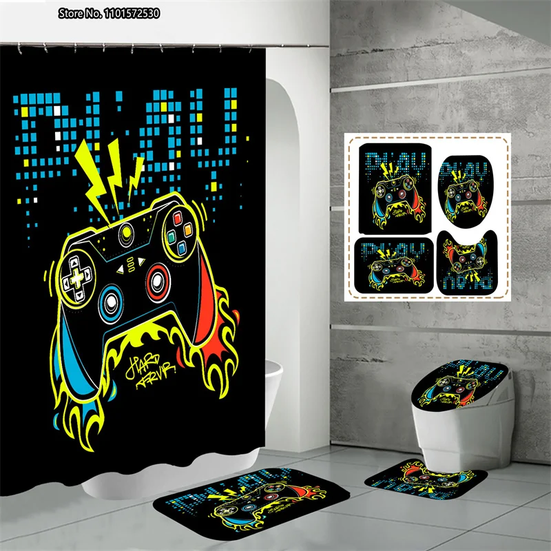 Hot - Selling Gamepad Design Bathroom Decoration Shower Curtain 3D Digital Printing Shower Curtain Bath Mat
Hot - Selling Gamepad Design Bathroom Decoration Shower Curtain 3D Digital Printing Shower Curtain Bath Mat