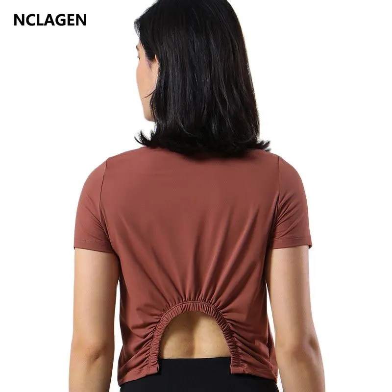 NCLAGEN Gym T-shirt Women Short Sleeve Workout Tops Fitness Loose Quick Dry Breathable Elastic Dry Fit Nylon Running Yoga Blouse
NCLAGEN Gym T-shirt Women Short Sleeve Workout Tops Fitness Loose Quick Dry Breathable Elastic Dry Fit Nylon Running Yoga Blouse