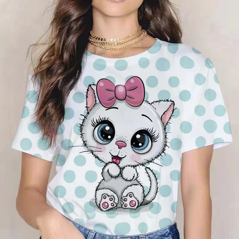 Summer Women Fashion T-Shirt Cute Print Tops Harajuku Fashion Trend Tees Female Casual Lady Short Sleeve Streetwear Clothing
Summer Women Fashion T-Shirt Cute Print Tops Harajuku Fashion Trend Tees Female Casual Lady Short Sleeve Streetwear Clothing