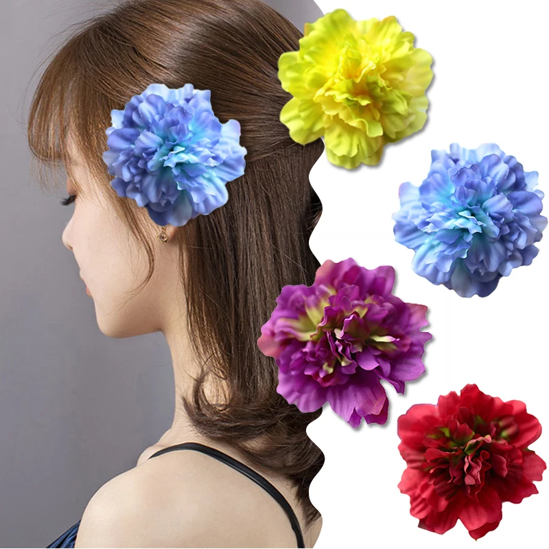 Fashion Bohemia Peony Flower Barrettes Big Artificial Flower Hair Clip Wedding Bridal Hairpin Seaside Party Hair Accessories
Fashion Bohemia Peony Flower Barrettes Big Artificial Flower Hair Clip Wedding Bridal Hairpin Seaside Party Hair Accessories