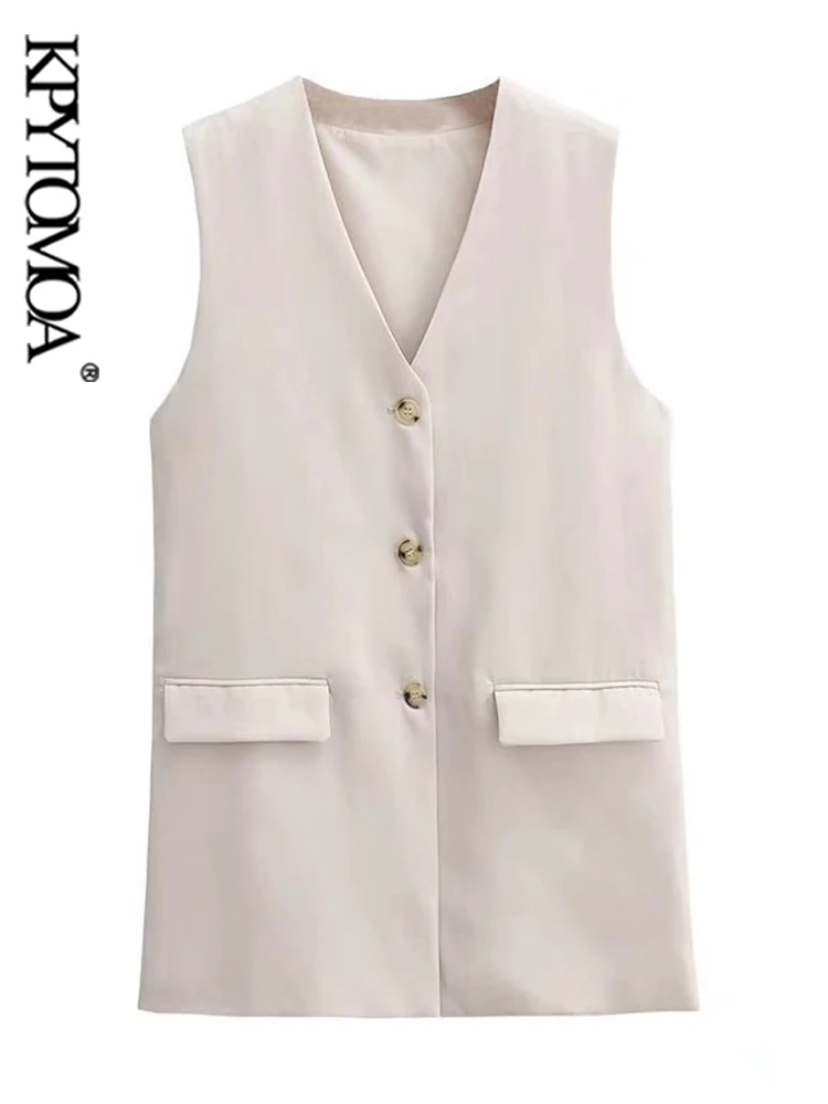 KPYTOMOA Women Fashion Front Buttons Long Waistcoat Vintage V Neck Sleeveless Female Outerwear Chic Tops
KPYTOMOA Women Fashion Front Buttons Long Waistcoat Vintage V Neck Sleeveless Female Outerwear Chic Tops