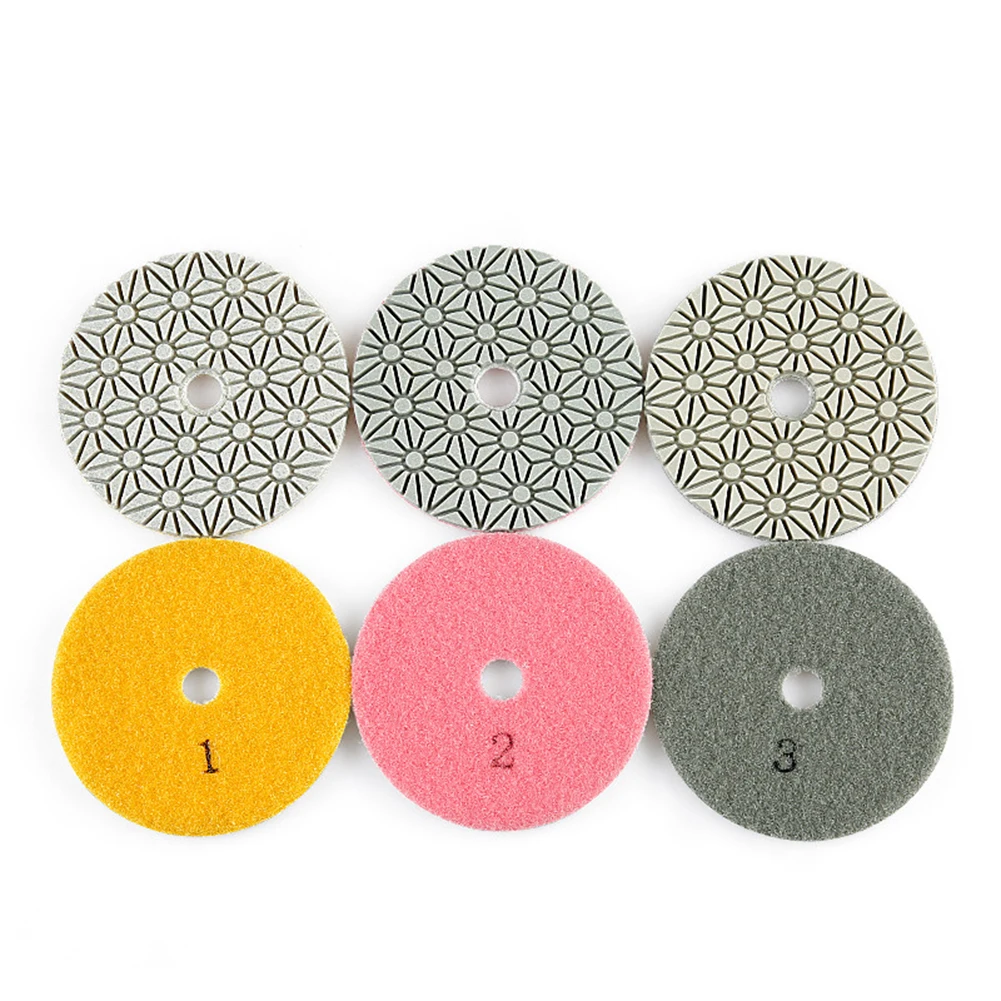 4'' 100mm Polishing Pads Dry Wet Diamond 3 Step Granite Grinding Sanding Wheel Grinder Parts Abrasive Tools
4'' 100mm Polishing Pads Dry Wet Diamond 3 Step Granite Grinding Sanding Wheel Grinder Parts Abrasive Tools