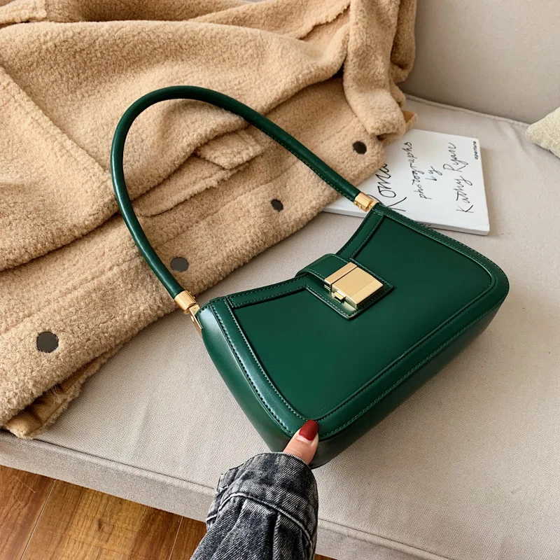 New Solid Color Luxury PU Leather Shoulder Bags for Women 2022 Trend Hit Lock Handbags Small Travel Hand Bag Lady Fashion Bags
New Solid Color Luxury PU Leather Shoulder Bags for Women 2022 Trend Hit Lock Handbags Small Travel Hand Bag Lady Fashion Bags
