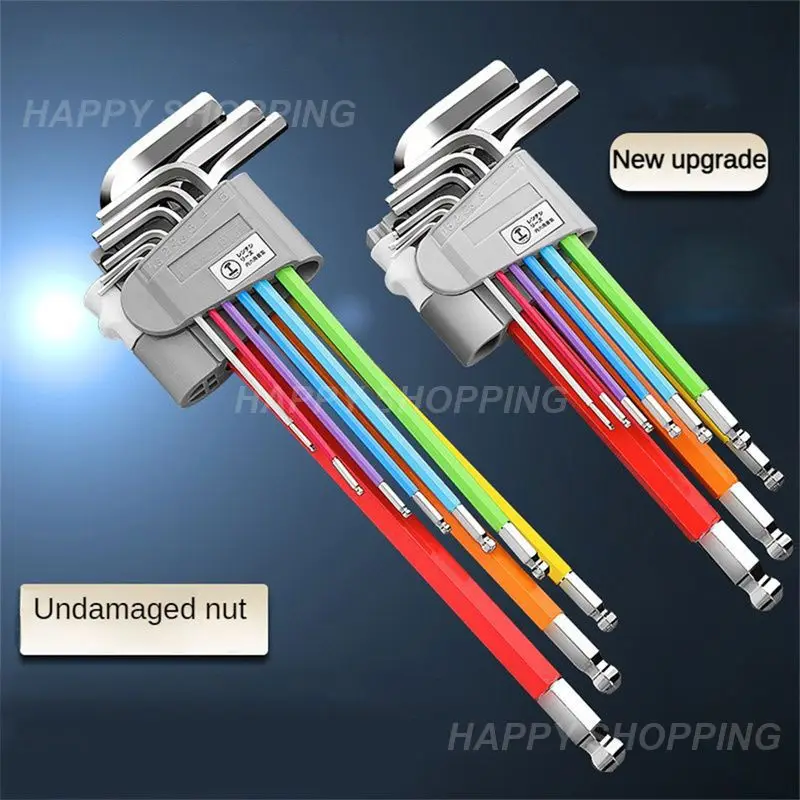 Allen Key Set Hex Wrench ScrewdriverSet Pocket Alloy Hexagon Spanner Universal 6 Angle Six-Lens Ball Keys Color Hand Tools
Allen Key Set Hex Wrench ScrewdriverSet Pocket Alloy Hexagon Spanner Universal 6 Angle Six-Lens Ball Keys Color Hand Tools