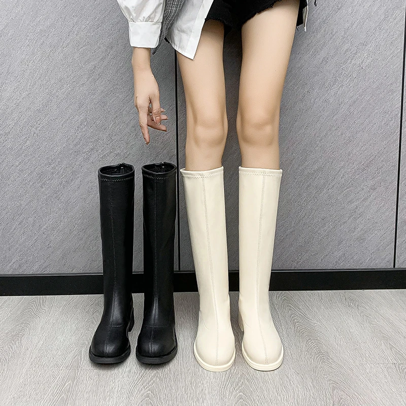 Women Boots White Black Thick Bottom Knee Length Boots Women's Shoes 2021 New Autumn Plush High Barrel Thick Leg Knight Shoes
Women Boots White Black Thick Bottom Knee Length Boots Women's Shoes 2021 New Autumn Plush High Barrel Thick Leg Knight Shoes