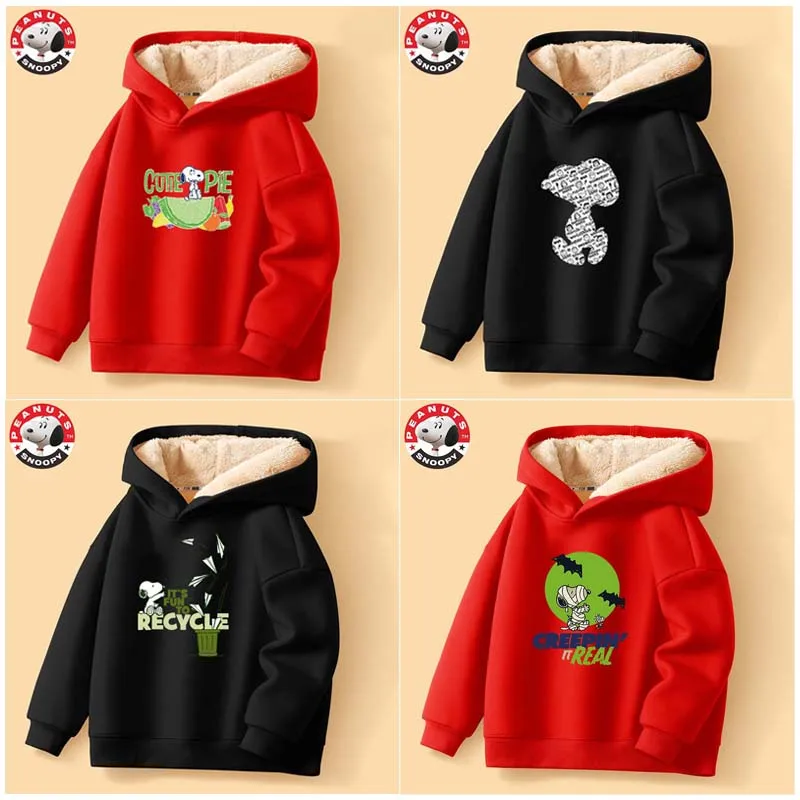 Cartoon Anime Snoopy Autumn Winter Thick Thermal Children Hoodie Boys Girls Clothes Kids Top Sweatshirts Pullover Sweater
Cartoon Anime Snoopy Autumn Winter Thick Thermal Children Hoodie Boys Girls Clothes Kids Top Sweatshirts Pullover Sweater