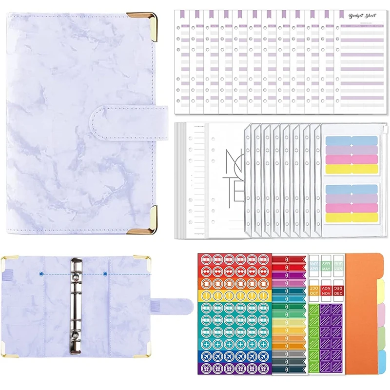 Budget Binder Kit,Waterproof Cash Budget Envelopes With Zipper, Loose-Leaf Paper,Label Stickers, For Saving Money
Budget Binder Kit,Waterproof Cash Budget Envelopes With Zipper, Loose-Leaf Paper,Label Stickers, For Saving Money